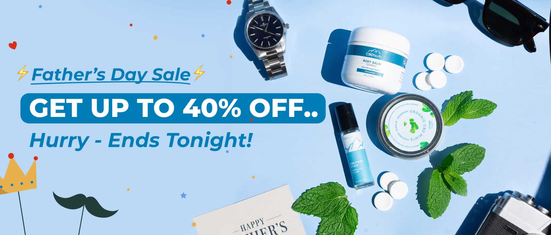 picture of organic CBD products for father's day sale